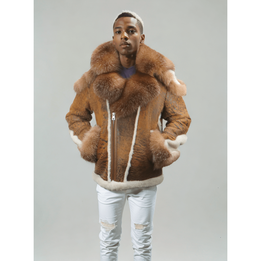 Shearling moto coat best sale