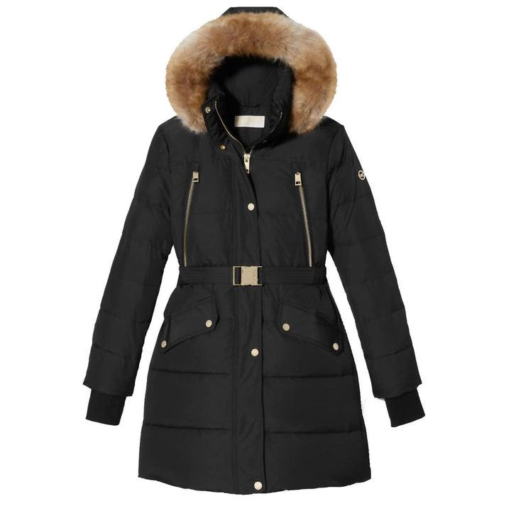 Michael Michael Kors Women's Puffer Down Coat with Belt - Zooloo Leather