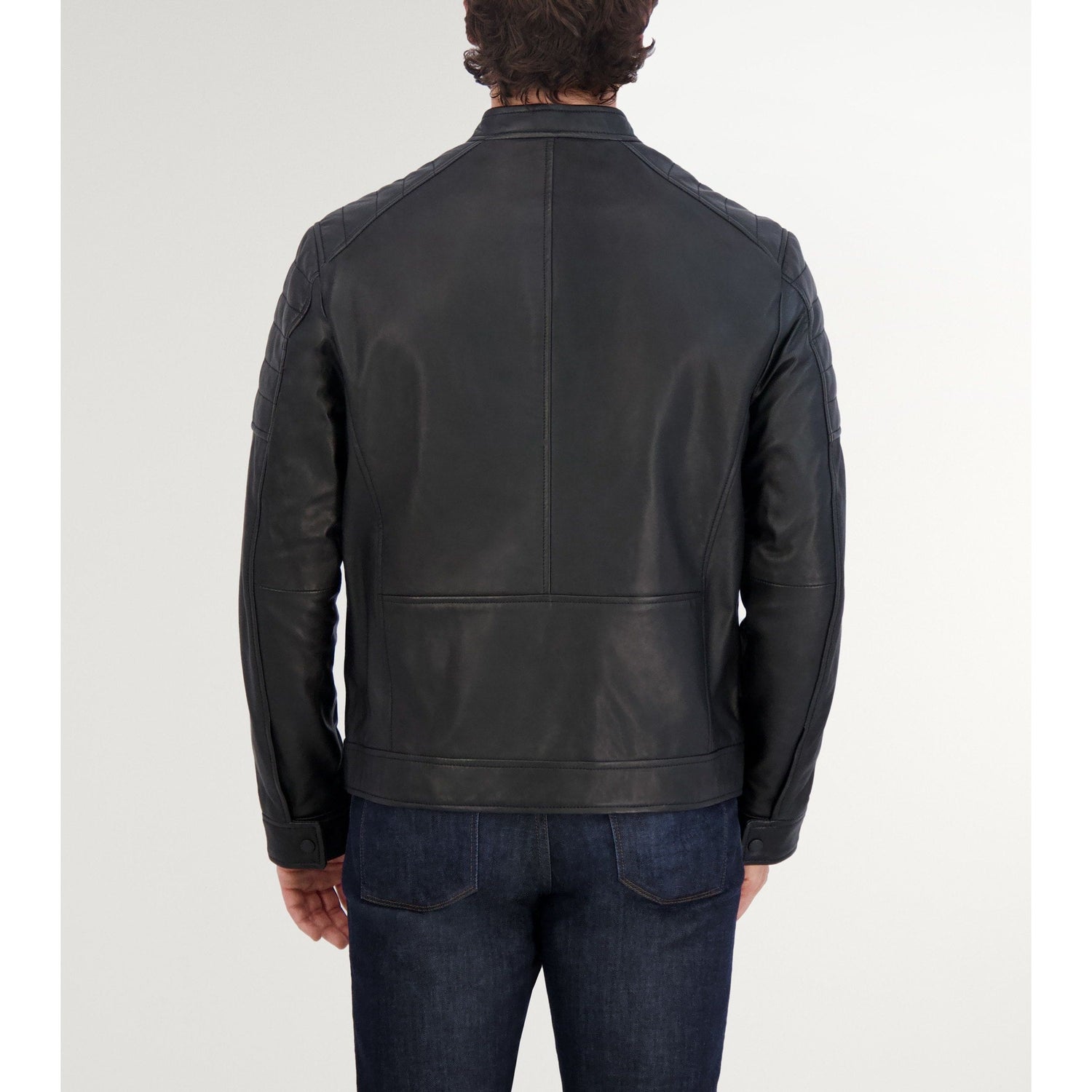 Cole Haan Men's Racer Lightweight Leather Jacket - Zooloo Leather