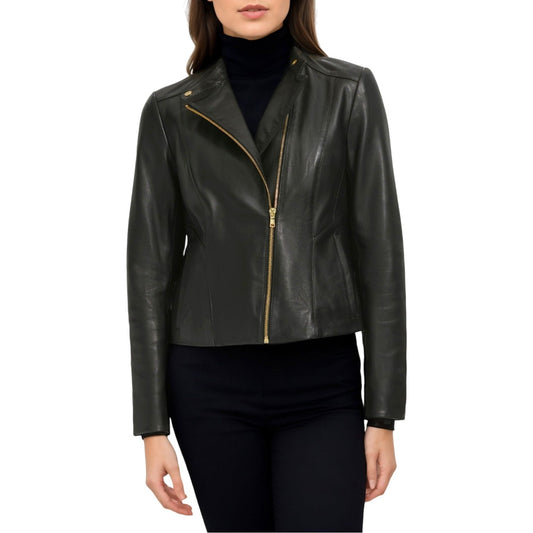 Cole Haan Women's Asymmetric Leather Jacket