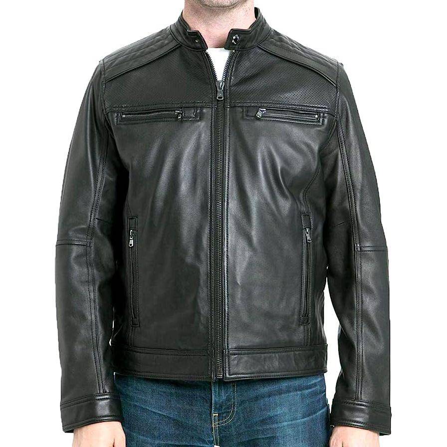 Michael Kors Men's Moto Leather Jacket