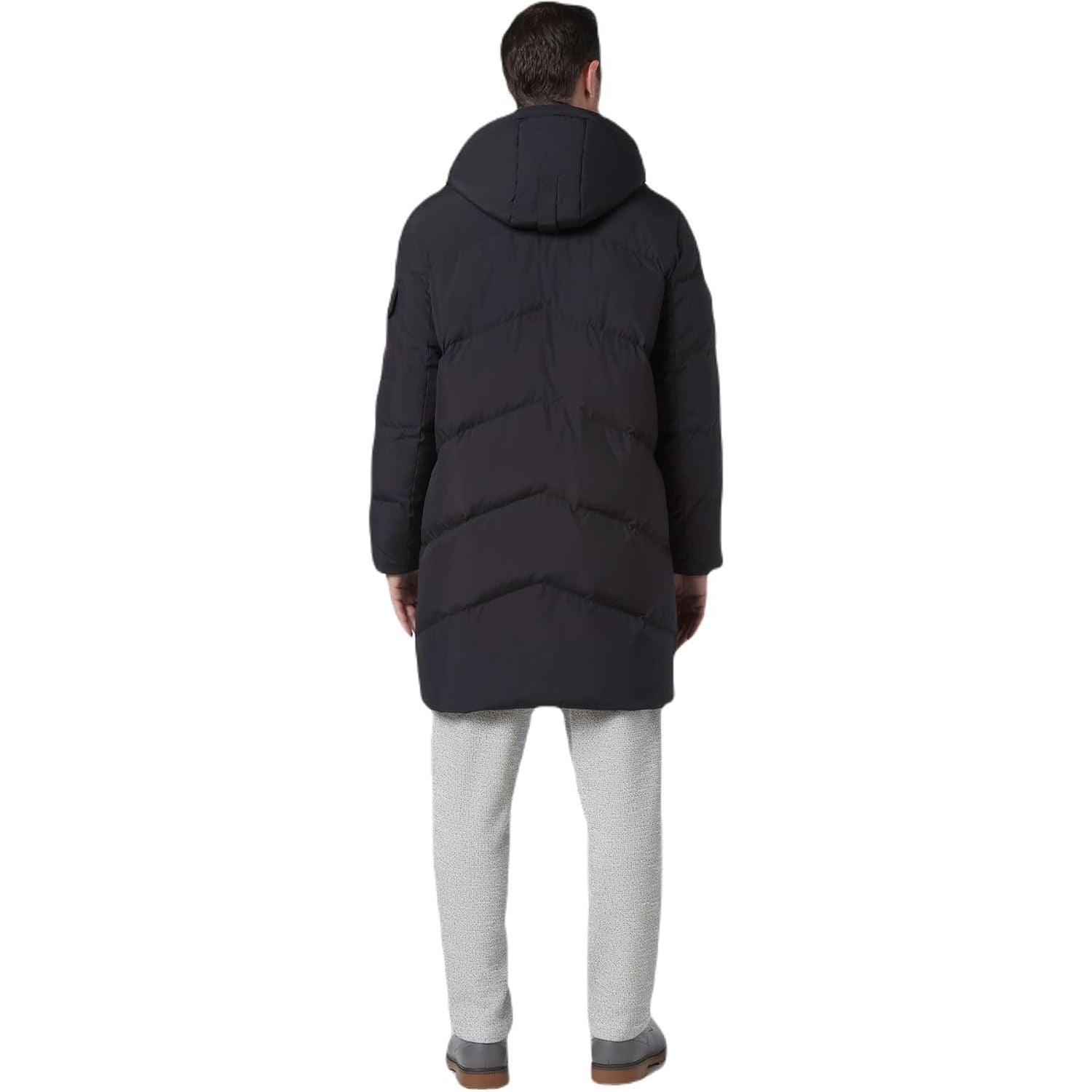 Andrew Marc Men's Long Water Resistant Sullivan Puffer Coat Fleece Lined Pockets - Zooloo Leather
