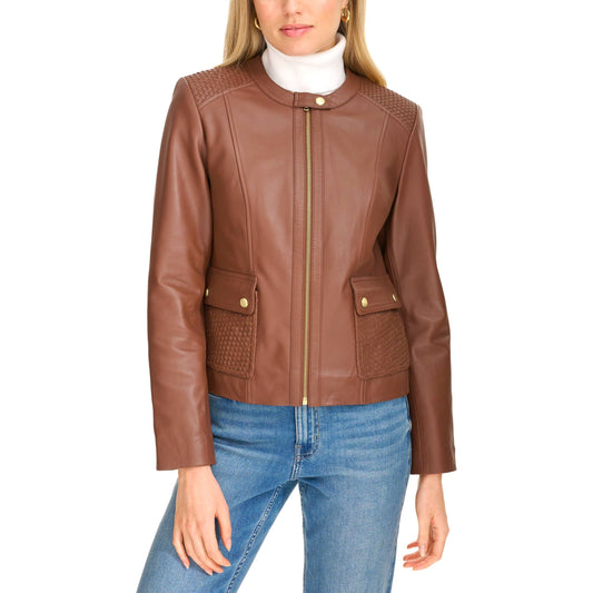 Cole Haan Women's Lambskin Leather Jacket