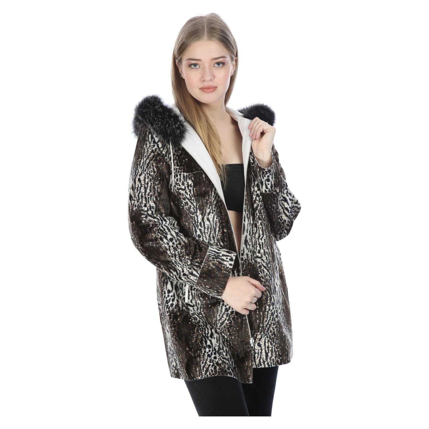 TOWMY BY SNOWIMAGE Down Coat with Real Fur – Zooloo Leather