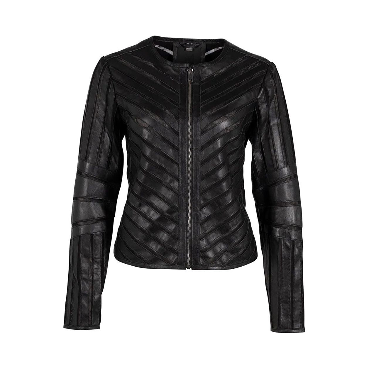 Mauritius Women's Lambskin Mesh Leather Jacket