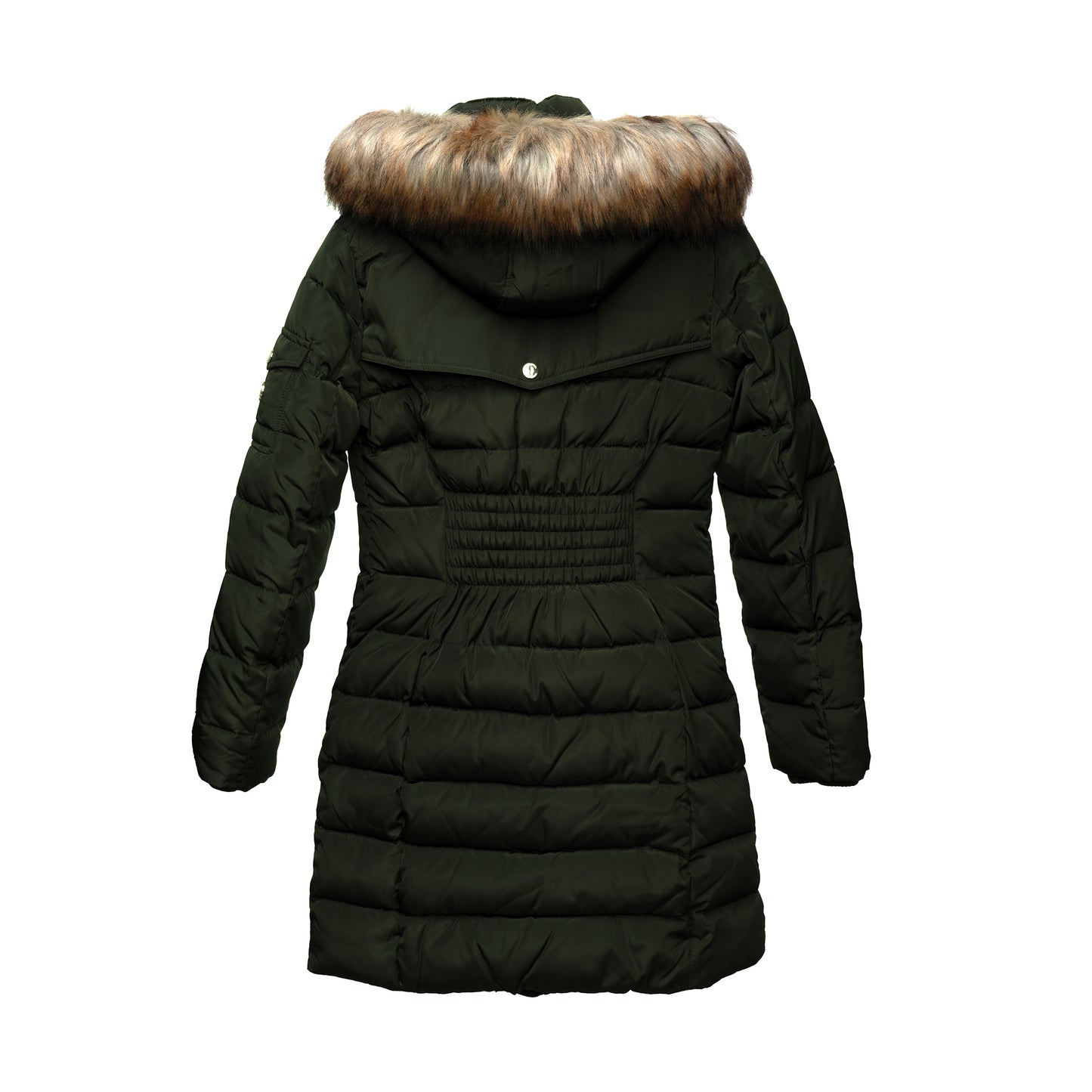 MICHAEL Michael Kors Women's Puffer Winter Coat with Zip Out Hood Terracotta