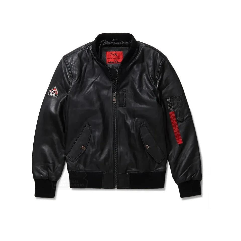 OGC Men's Flight Leather Bomber Jacket - Zooloo Leather