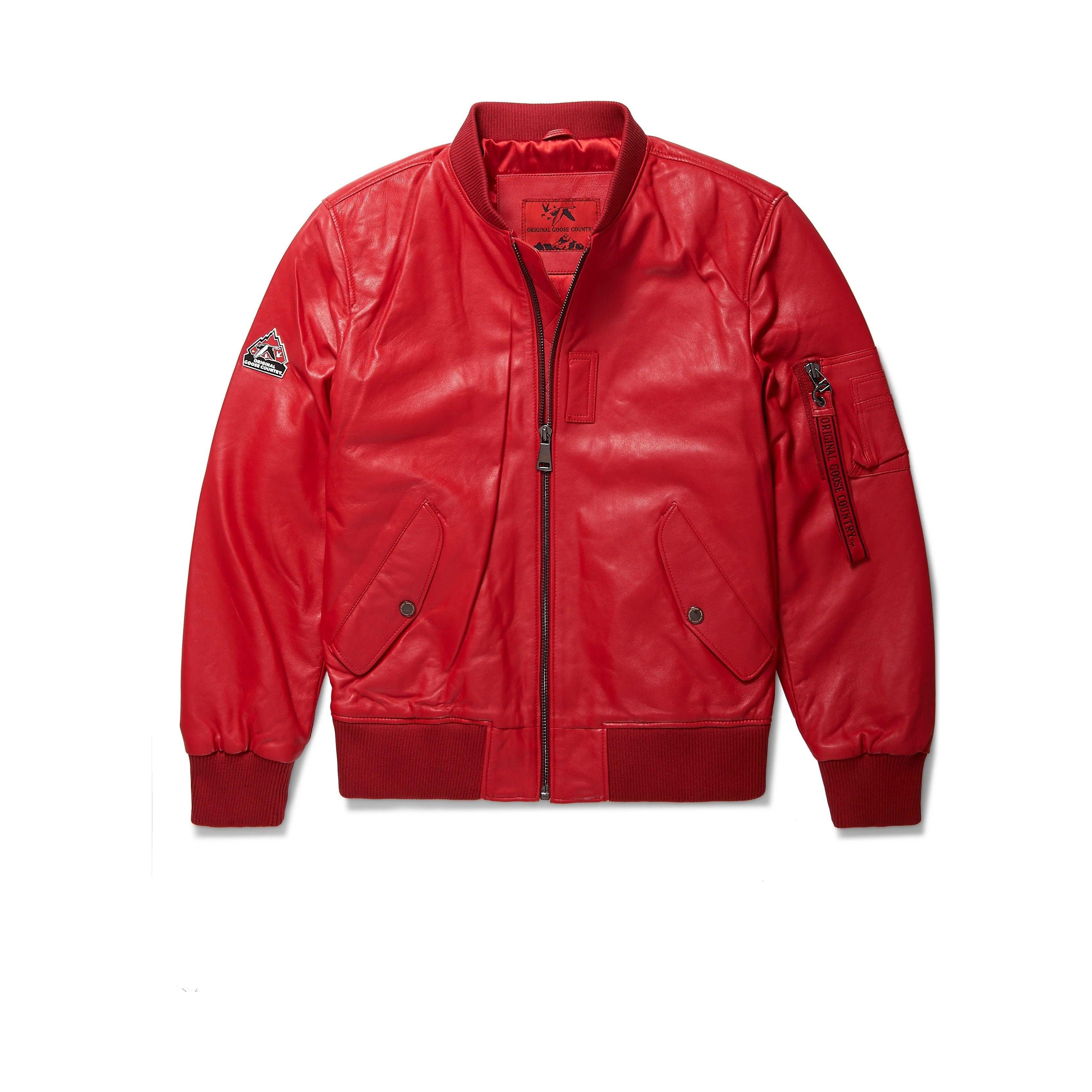 OGC Men's Flight Leather Bomber Jacket - Zooloo Leather