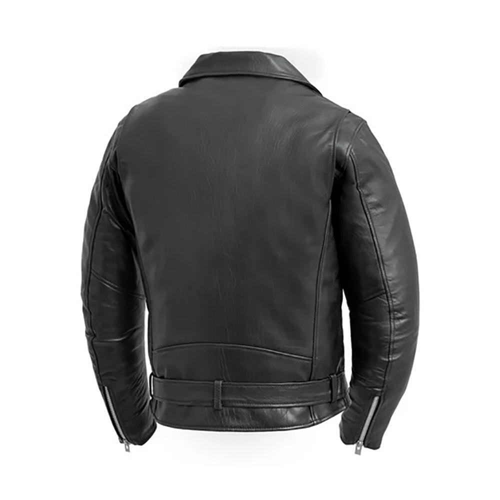 Whet Blu Men's Moto Leather Jacket with Zip Out Liner