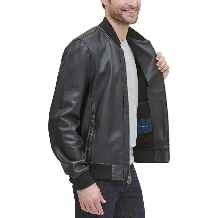 Cole haan top lambskin jacket