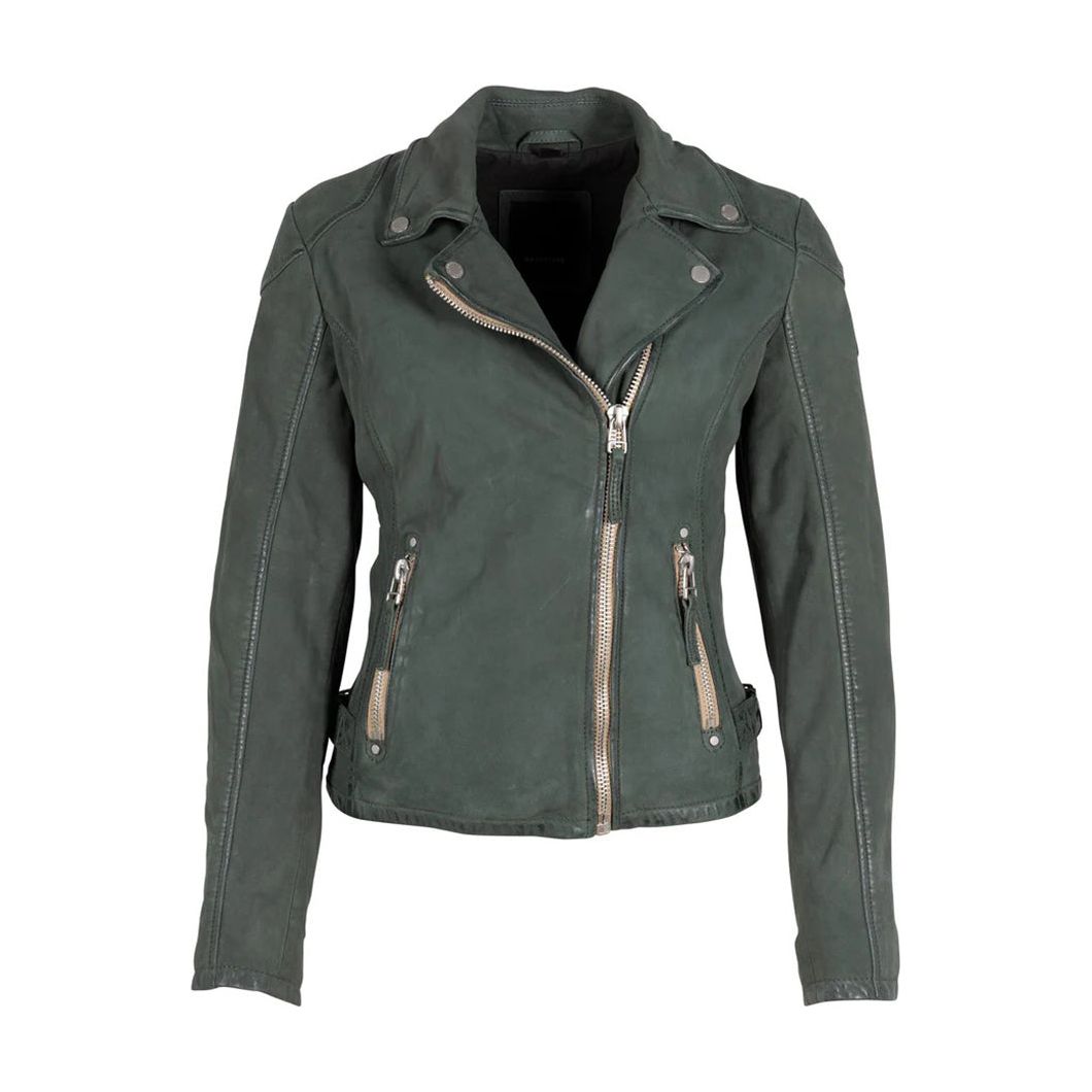 Mauritius Women's Nubuck Moto Leather Jacket
