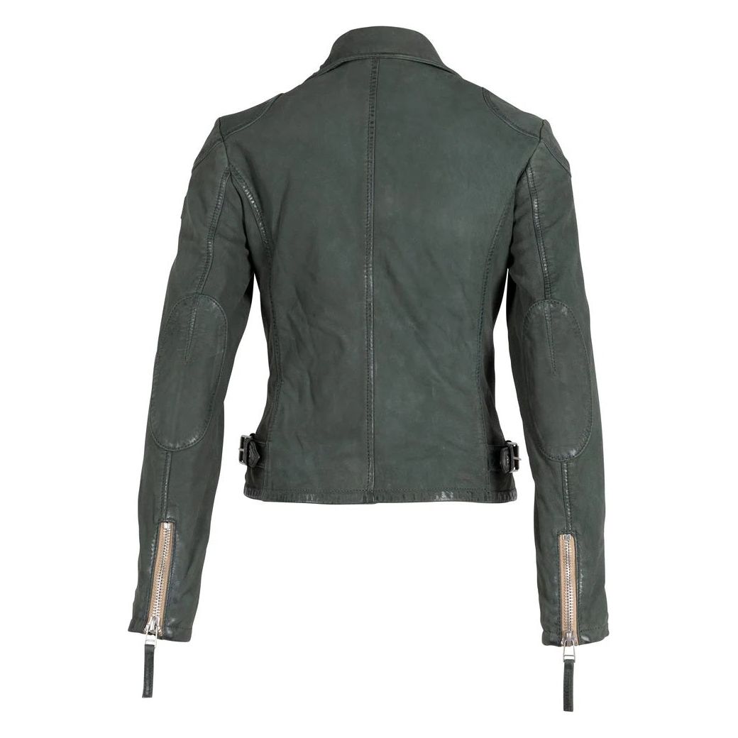 Mauritius Women's Nubuck Moto Leather Jacket
