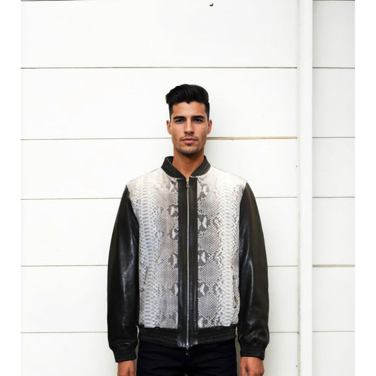 Barya New York Men's Python Leather Jacket - Zooloo Leather