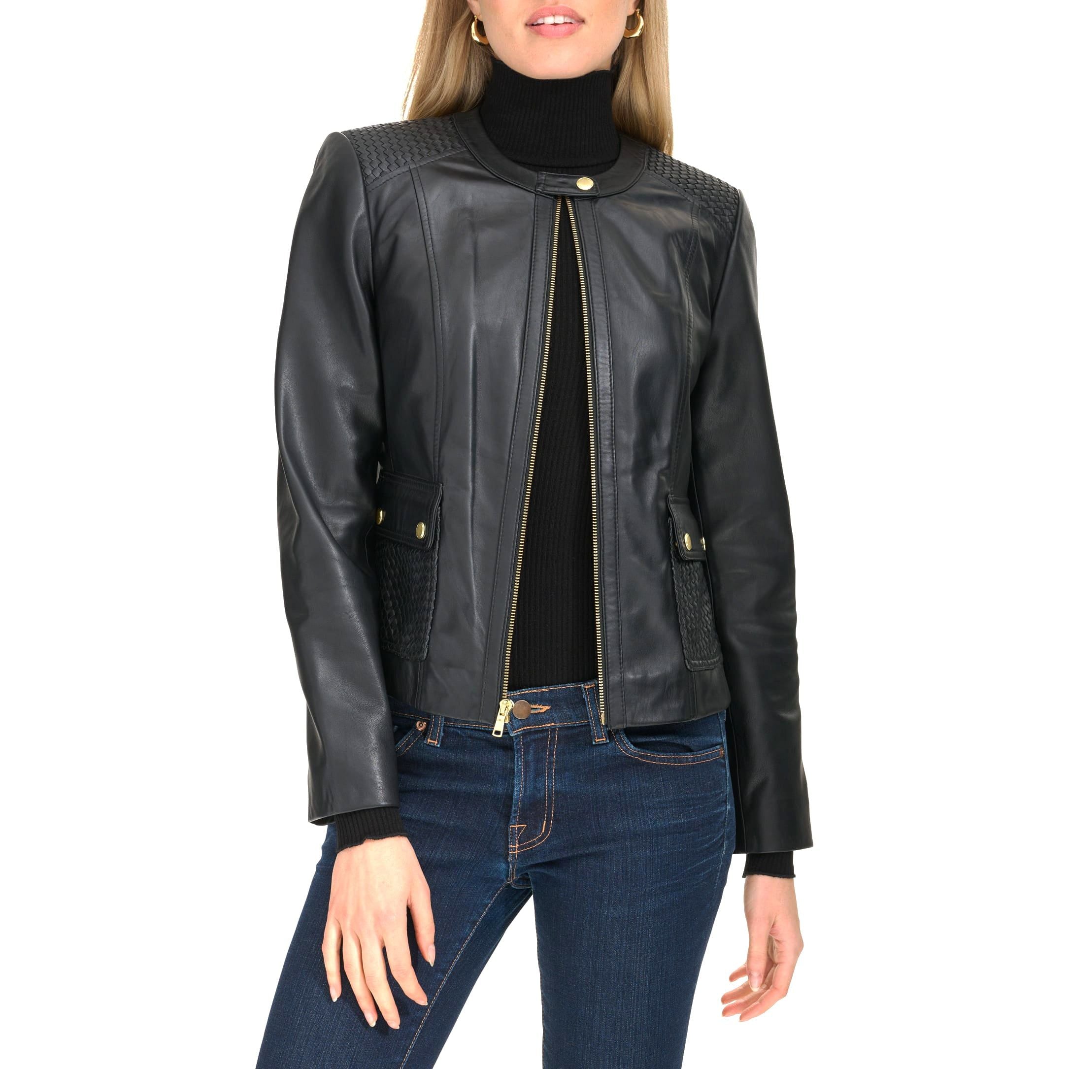 Cole Haan Women's Lambskin Leather Jacket