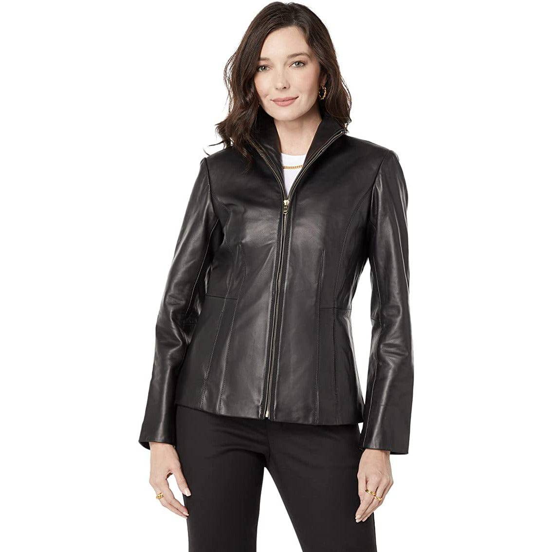 Cole Haan Women's Scuba Leather Jacket - Zooloo Leather