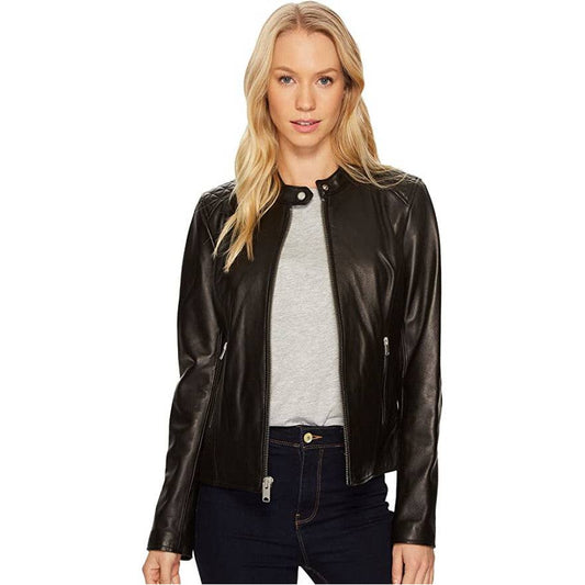 Marc New York Women's Moto Goldie Leather Jacket - Zooloo Leather