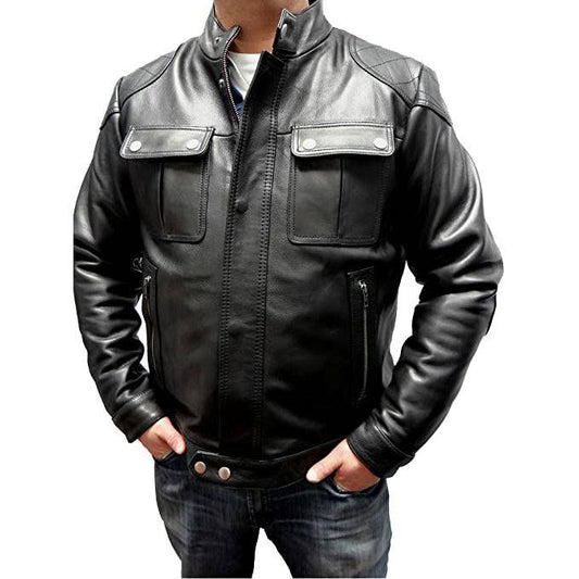 Knoles&Carter Men's Cowhide Moto Leather Jacket - Zooloo Leather
