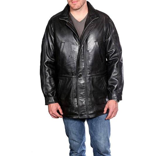 Tibor Design Men's Leather Car Coat - Zooloo Leather