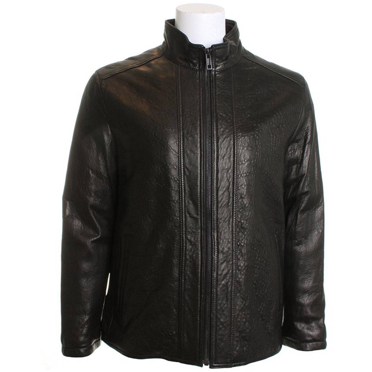 Marc New York by Andrew Marc Men's Zip Front Leather Jacket