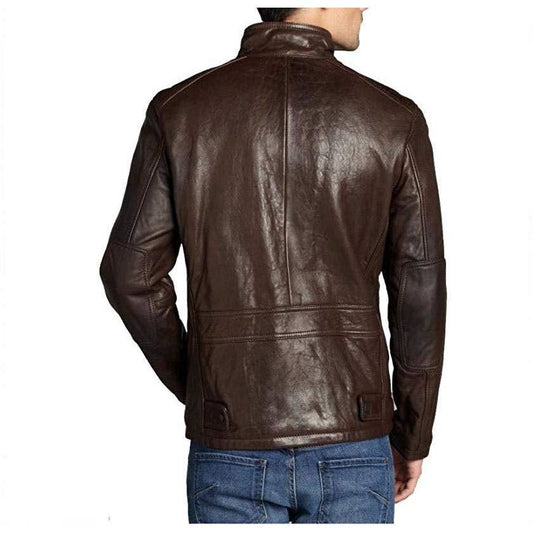 Andrew Marc Men's Rock Zip Front Leather Jacket