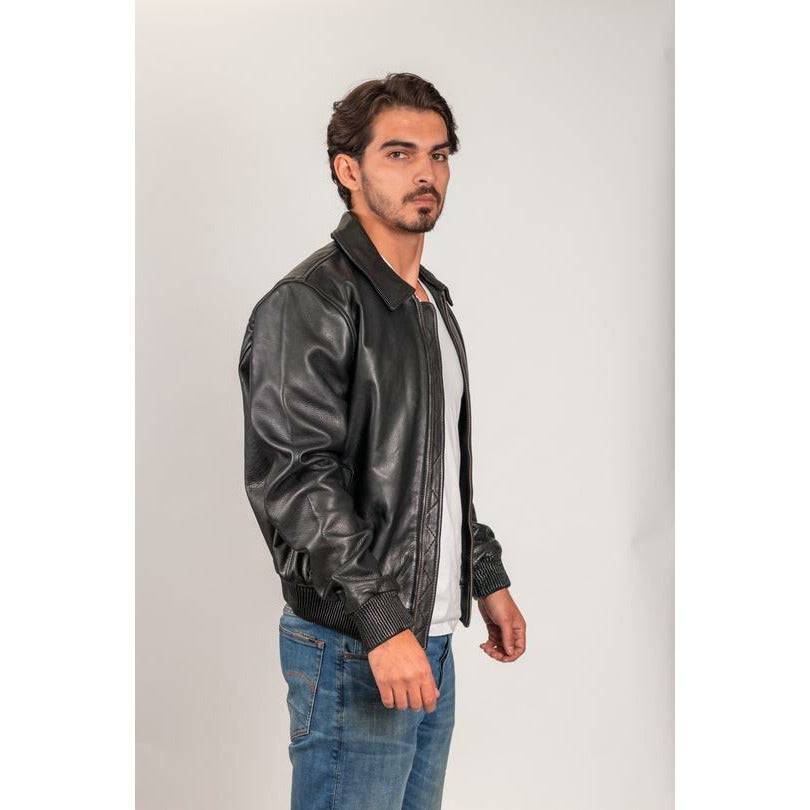 Whet Blu Men's Cowhide Leather Bomber Jacket - Zooloo Leather