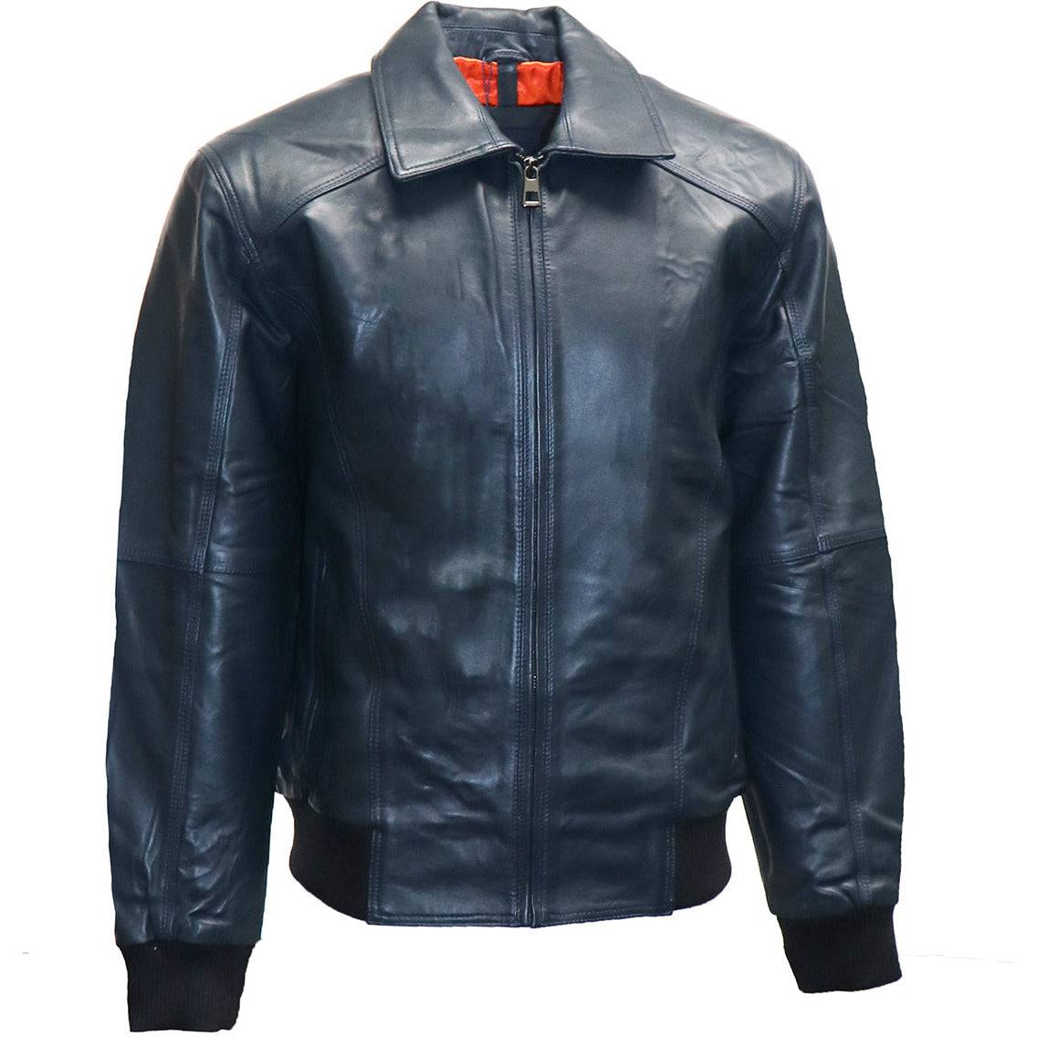 BARYA NEW YORK Men's Leather Bomber Jacket - Zooloo Leather