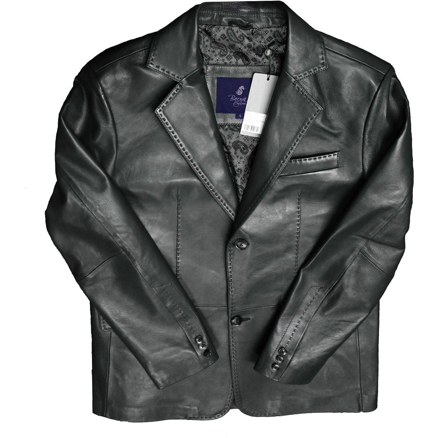 Barya New York Men's leather Blazer Jacket - Zooloo Leather