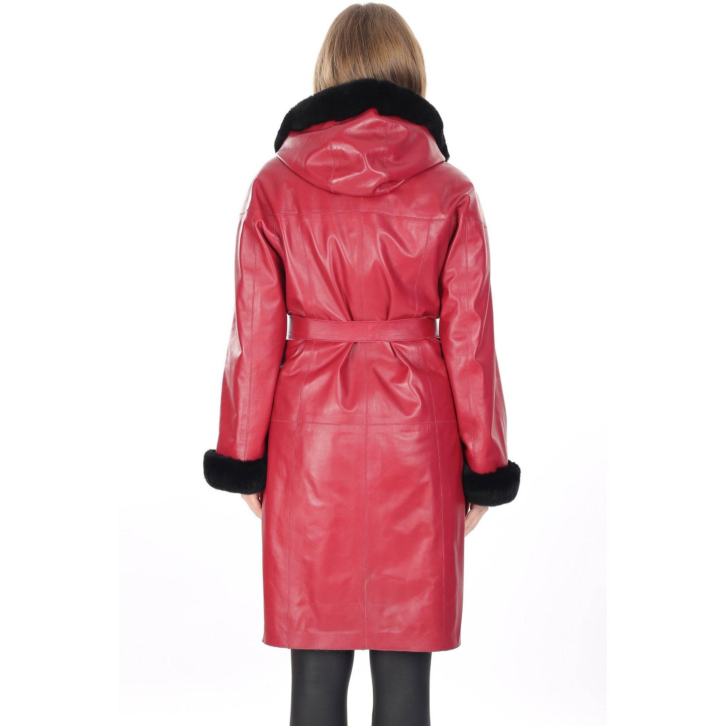 BARYA NEW YORK Women's Rex Rabbit Fur Trim Leather Jacket – Zooloo Leather