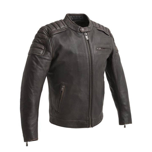 First Mfg Men's Crusader Moto Leather Jacket