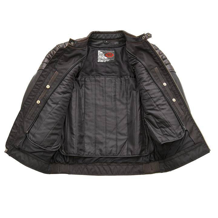 First Mfg Men's Crusader Moto Leather Jacket - Zooloo Leather