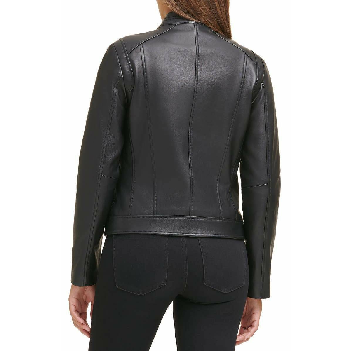 Cole Haan Women's Racer Leather Jacket - Zooloo Leather