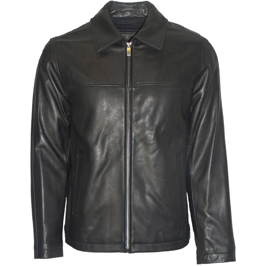 Dockers Men's Zip Front Leather Jacket - Zooloo Leather