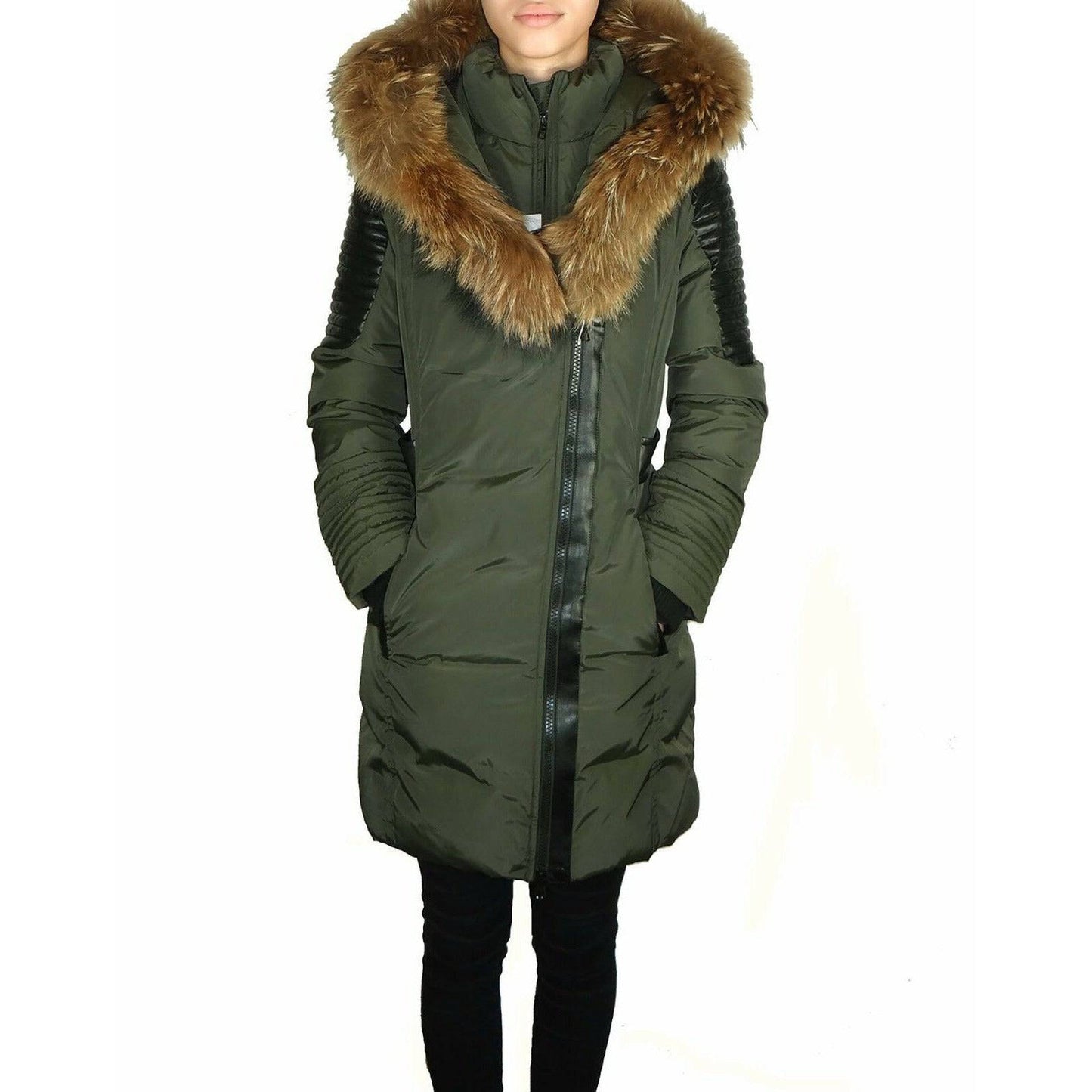 TOWMY BY SNOWIMAGE Down Coat with Natural Fur