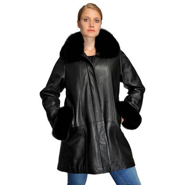 Mason & Cooper Kim Lamb with Fox Collar Coat - Zooloo Leather