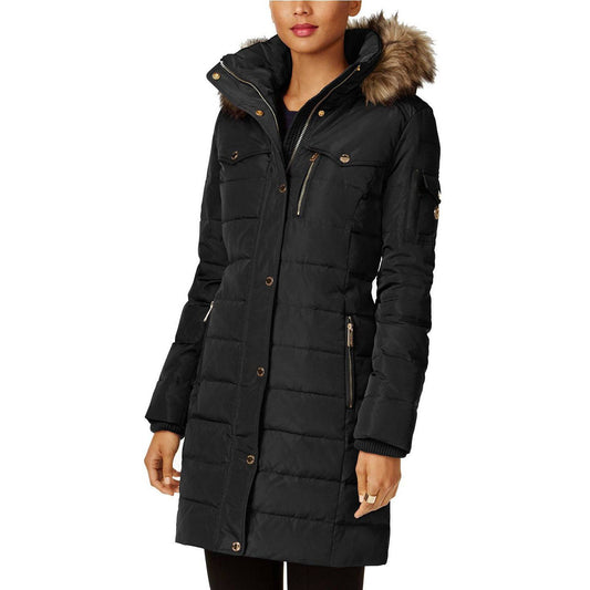 MICHAEL Michael Kors Women's Down Winter Coat with Faux Fur Hood - Zooloo Leather
