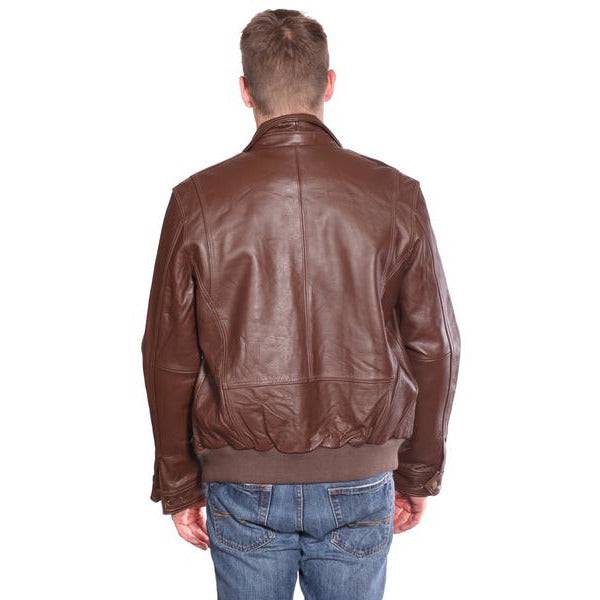 Nuborn Men's Roger Cowhide Leather Bomber Jacket