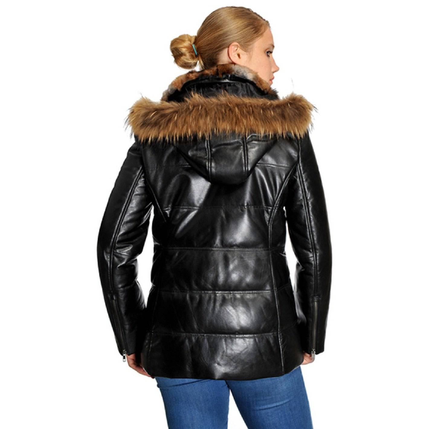 Original Goose Emily Leather Down Filled Parka - Zooloo Leather