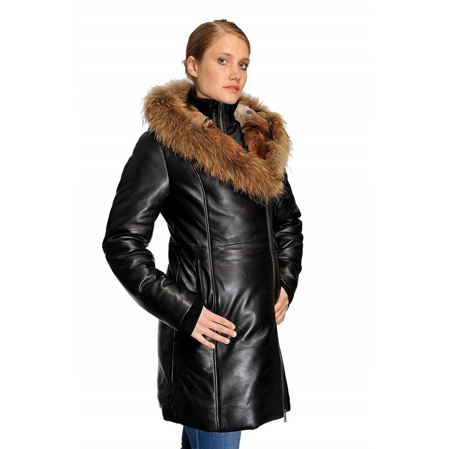 Original Goose Women's Down Parka Leather Coat – Zooloo Leather