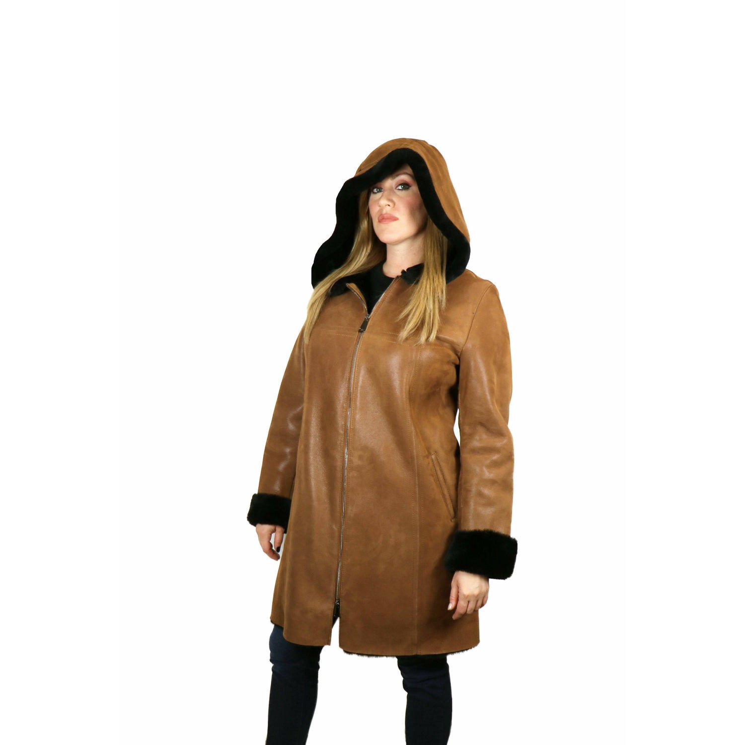 Zooloo Women's Sheepskin Shearling Winter Coat - Zooloo Leather