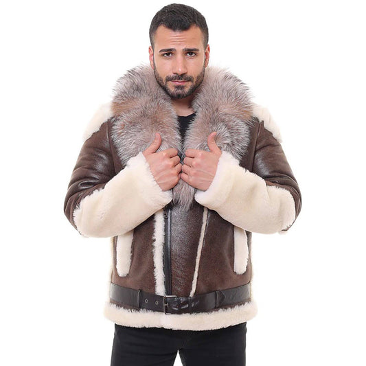 BARYA NEW YORK Men's Shearling Coat - Zooloo Leather