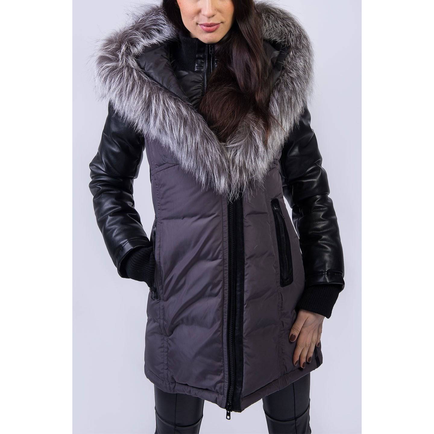 TOWMY BY SNOWIMAGE Down Coat with Natural Fur - Zooloo Leather