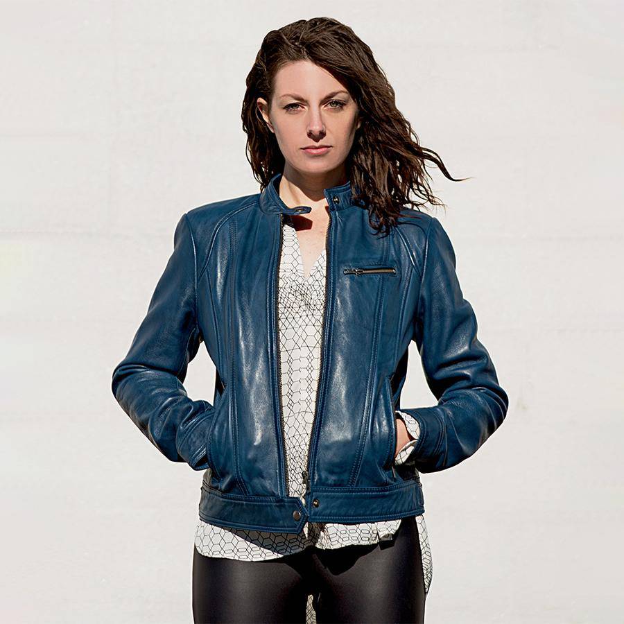 Whet Blu Women's Classic Scooter Style Leather Jacket - Zooloo Leather