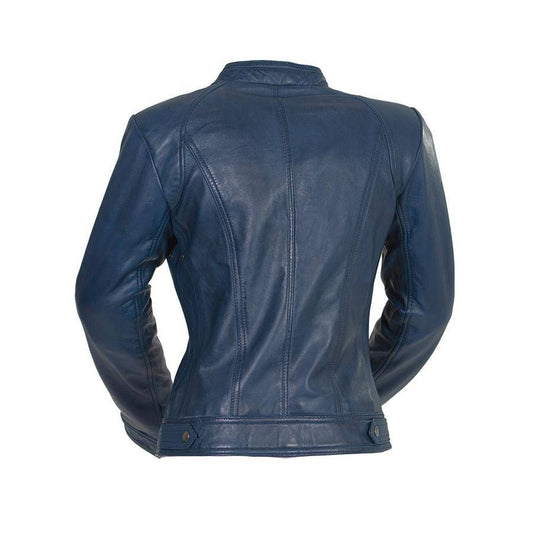 Whet Blu Women's Classic Scooter Style Leather Jacket - Zooloo Leather