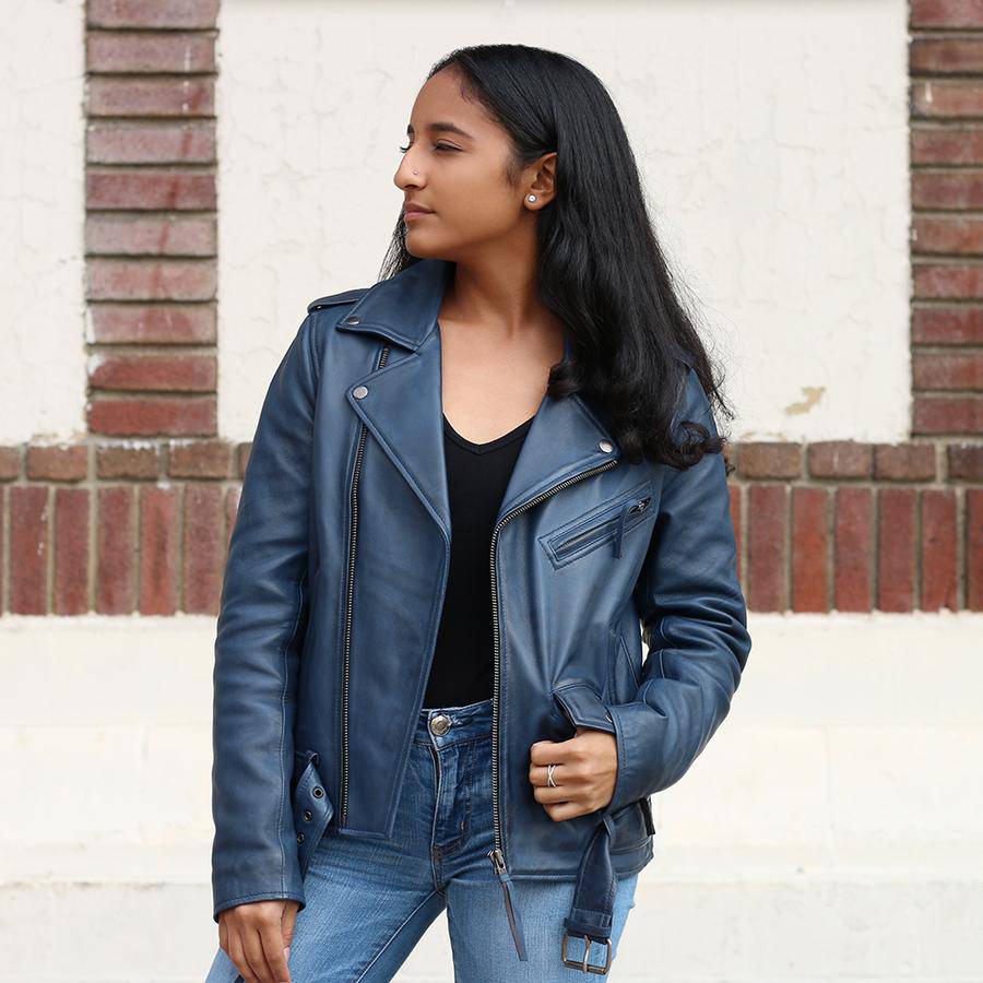 Whet Blu Women's Rockstar Moto Leather Jacket - Zooloo Leather