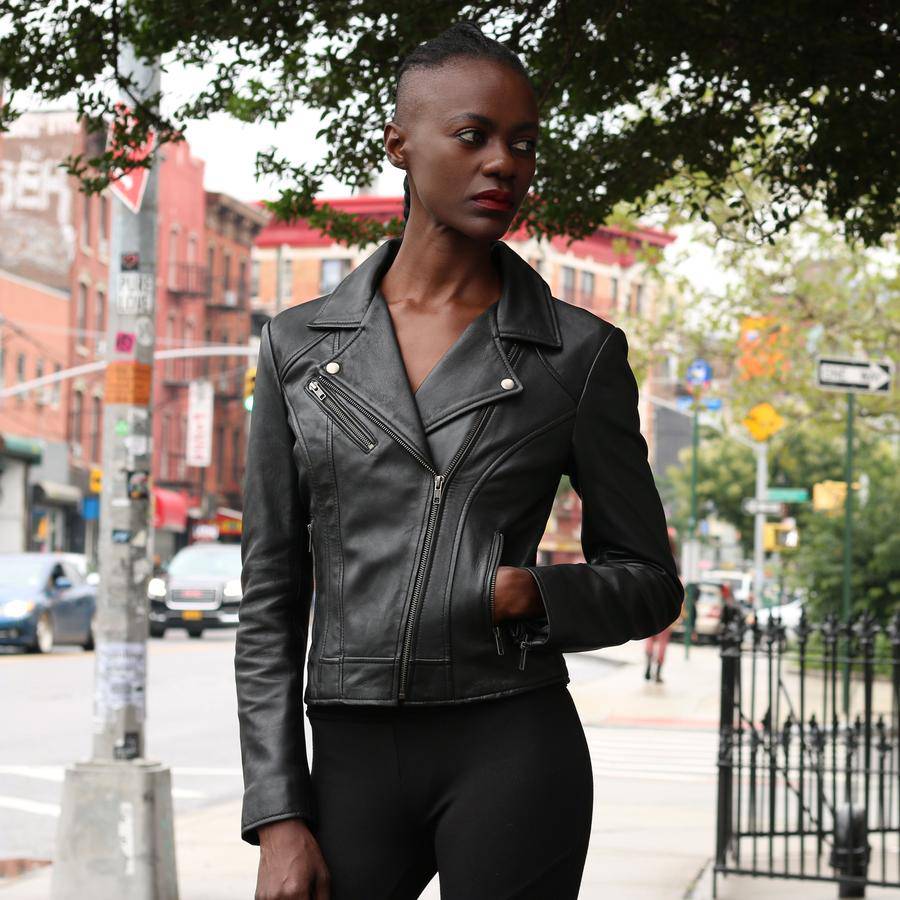 WHET BLU Women's Betsy Moto Leather Jacket - Zooloo Leather