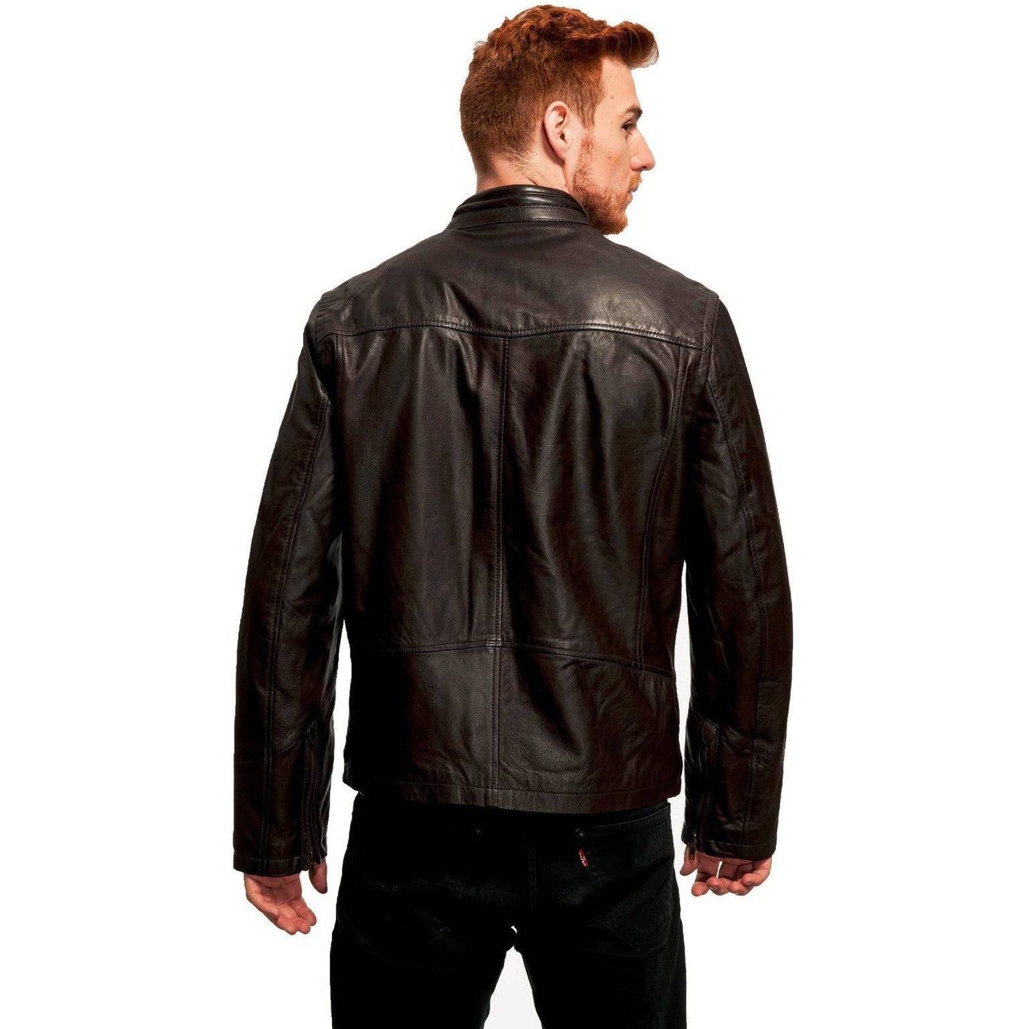 Whet Blu Men's Lamb Moto Leather Jacket