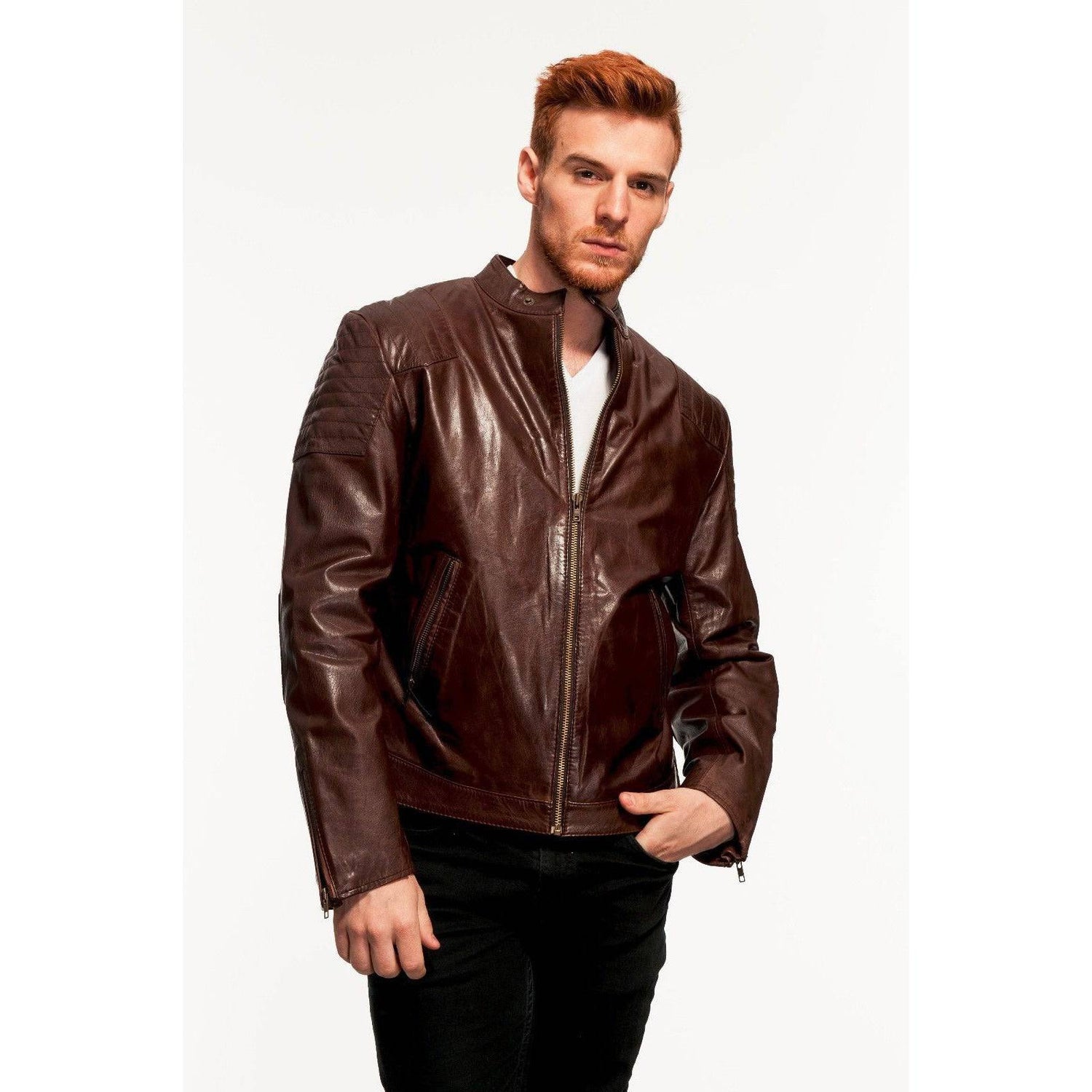 Whet Blu Men's Motorcycle Leather Jacket - Zooloo Leather