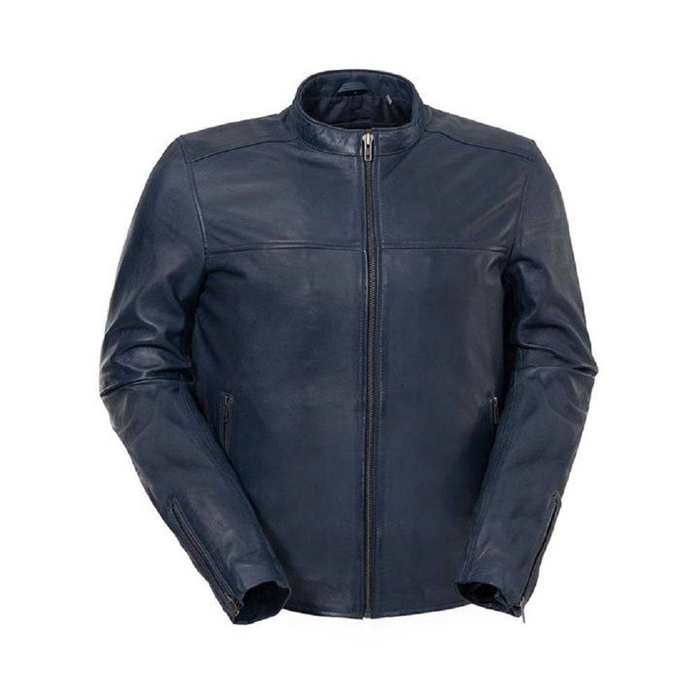 WHETBLU Men's Biker Balor Leather Jacket - Zooloo Leather