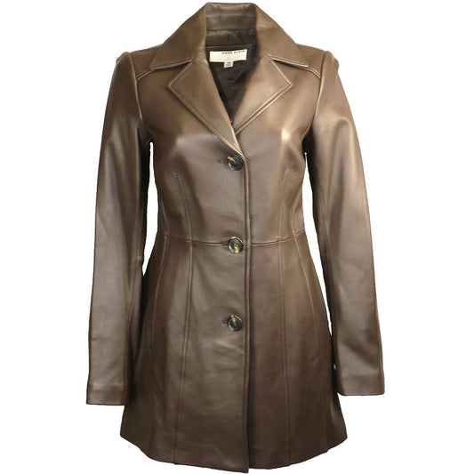 Anne Klein Women's Walker Leather Coat