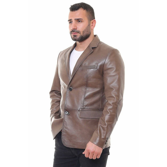 Barya Men's Leather Blazer Sports Jacket